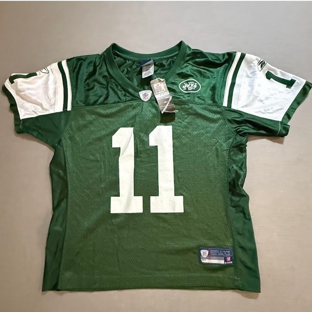 New York Jets Jeremy Kerley #11 NFL Football Jersey Womens L Green Short‎ Sleeve